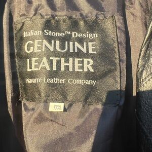 Leather Bomber Jacket - Black